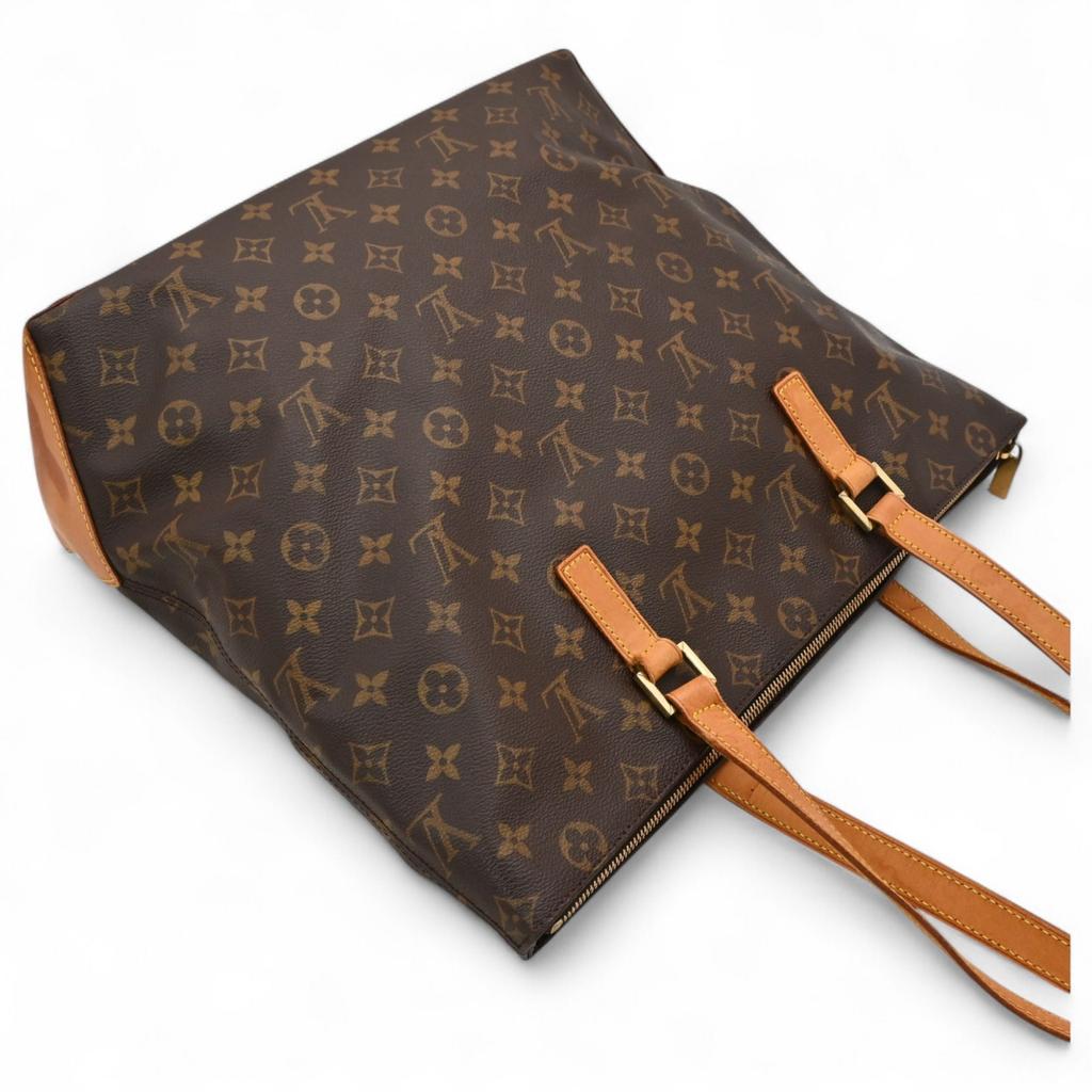 Auth LOUIS VUITTON Monogram Cabas Mezzo Tote Bag PVC Canvas lv5635cc
