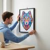 Eco wooden wolf puzzle animal puzzle 147 pieces Father's Day