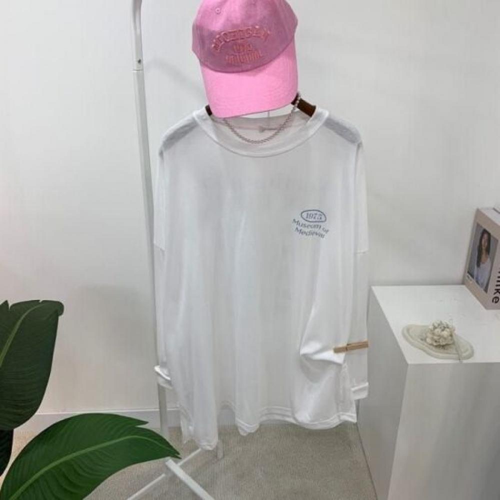 C S In The Room Men vInTage prInTIng SliT OverfiT Long Sleeve T ShirT 3Color