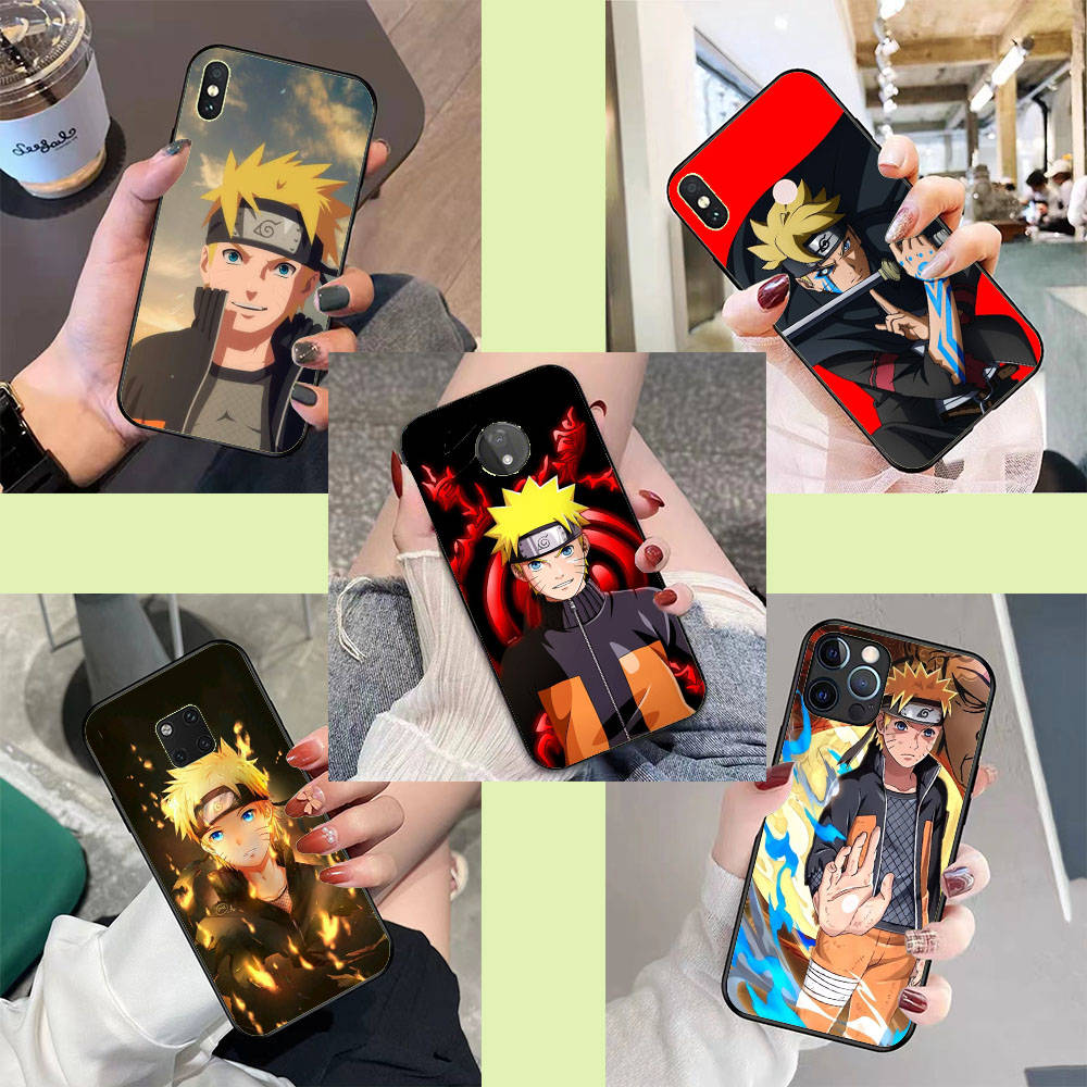 

DK-88 Наруто Узумаки силиконовый чехол для iPhone 15 14 Xiaomi POCO M6 F6 Redmi Note 13 12 13C 8 9 Samsung S24 S23 S22 S21 FE Pro Plus Ultra iPhone 13 Mini чёрный