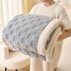 Manta de cuadros polar esponjosa, manta gruesa de invierno, funda nórdica de doble cara, funda para sofá cama, colcha suave y cálida para dormitorio