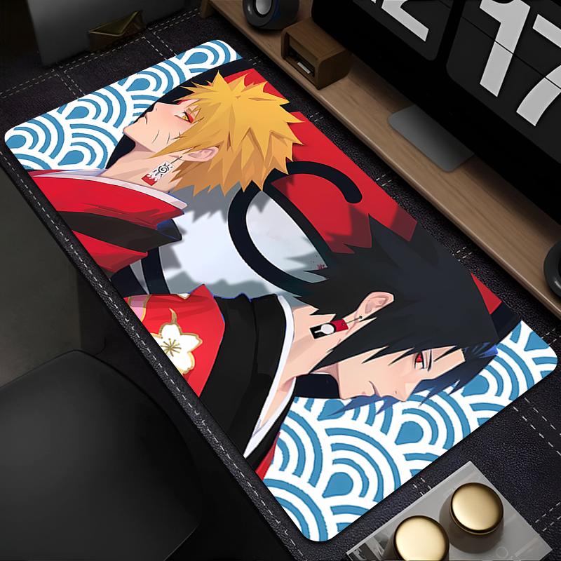 Rubber xxl Mousepad Gamer Gaming Mouse Pad Naruto Sasuke Anime Locking Edge Desk Keyboard Mat Office Computer Laptop Mat