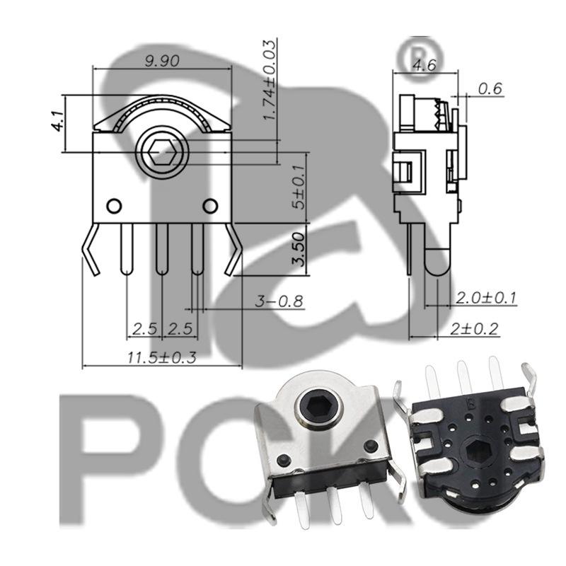 Mouse Wheel Encoder Repair Parts: 4/5/5.5/7/9/11/13MM Rolling Switch Potentiometer