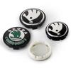 2025 New 4PCS 56mm 60mm Car Styling Wheel Center Hub Caps Rim Cover Badge Emblem Sticker For Skoda Rapid Octavia RS Kodiaq Fabia