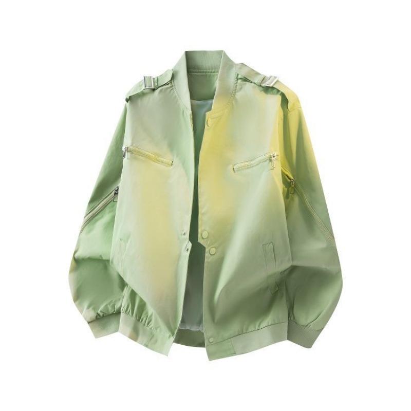 

Men Autumn Zipper Bomber Jacket 5XL зелений