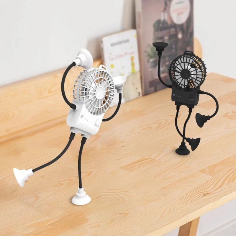 Octopus Suction Cup Mini USB Fan: Silent for Office, Dorm, Kitchen, and Desktop Use