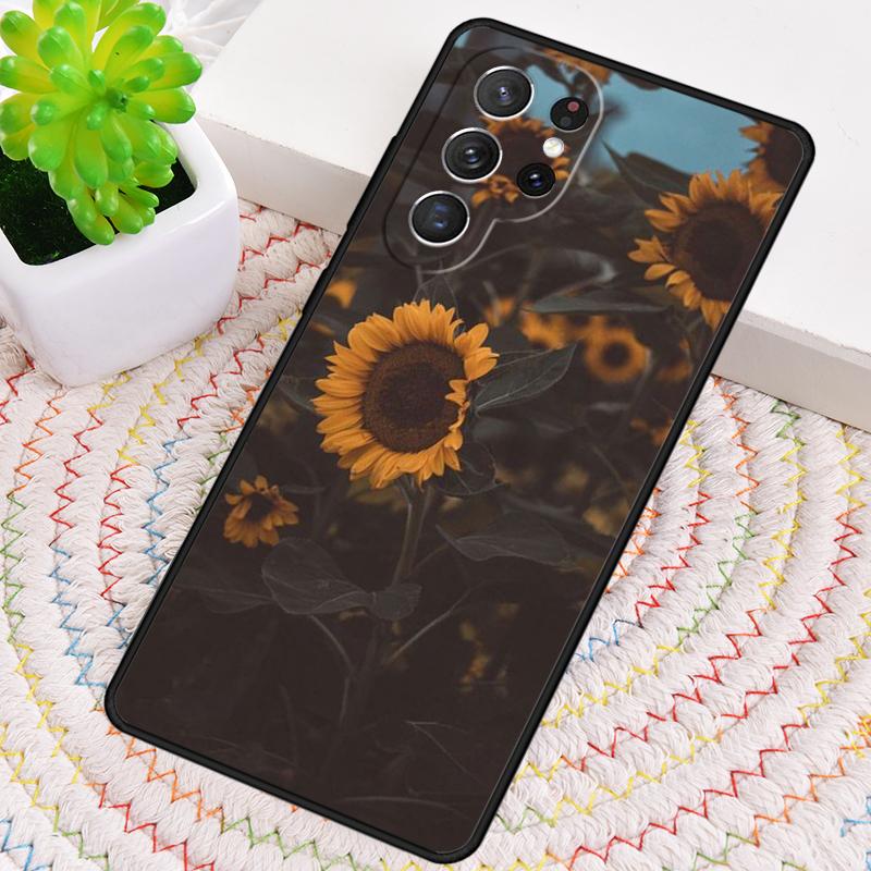 Sunflower Summer TPU Phone Case For Samsung Galaxy note 10 pro S26 S25 S24 S23 S22 Ultra Plus S21 FE S20 Shockproof Cover