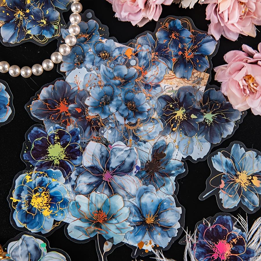 

Pack of 20 Sheets of Vintage Floral Gorgeous Flower Letter Materials for DIY Decoration Scrapbooking PET Stickers, Valentine s Day Romantic Stickers One-size