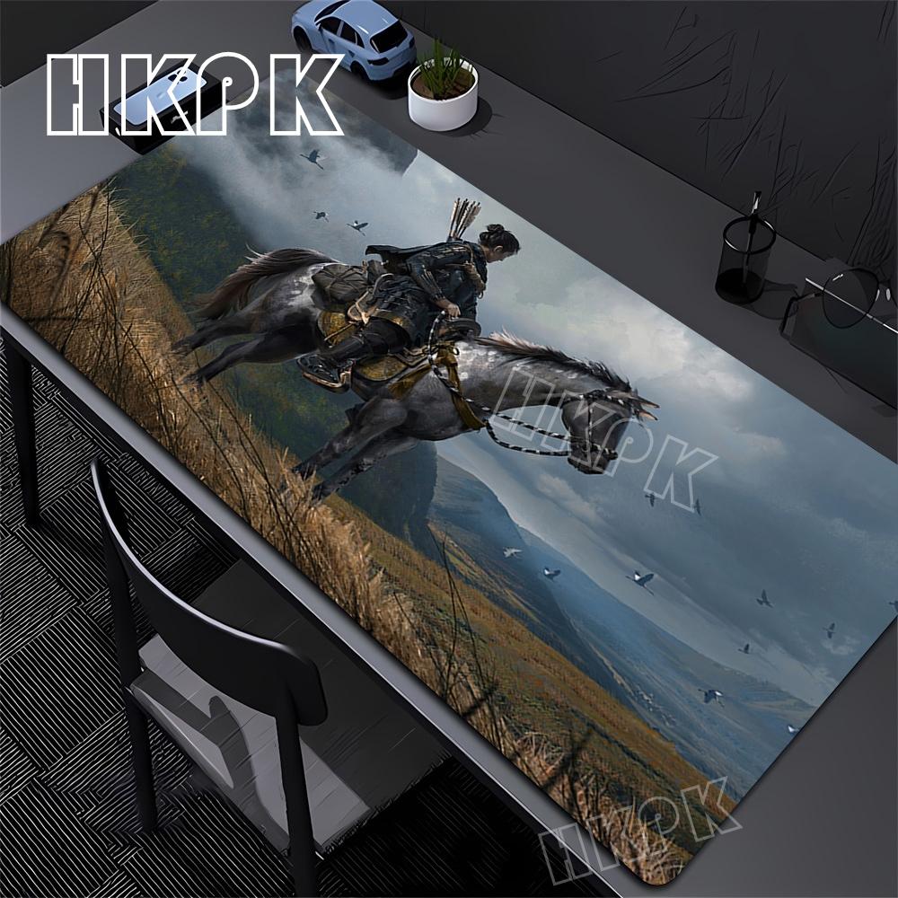 Ghost of Tsushima Mouse Pad XXL Tappetino da Scrivania 900x400 Kawaii Accessori per Scrivania del Computer Tappetino per Mouse Tappetino Mouse Grande Tappetino Mouse Gamer Pad in Gomma