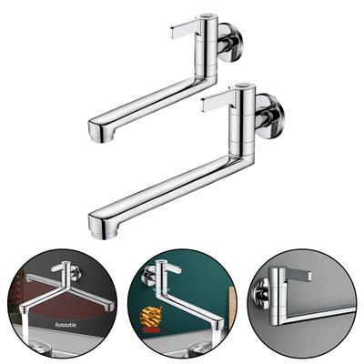 Kitchen Faucets Rotatable Extended Basin Faucet Wall Mounted Single Cold Kitchen Sink Mop Pool Faucet Copper Cold Water Taps