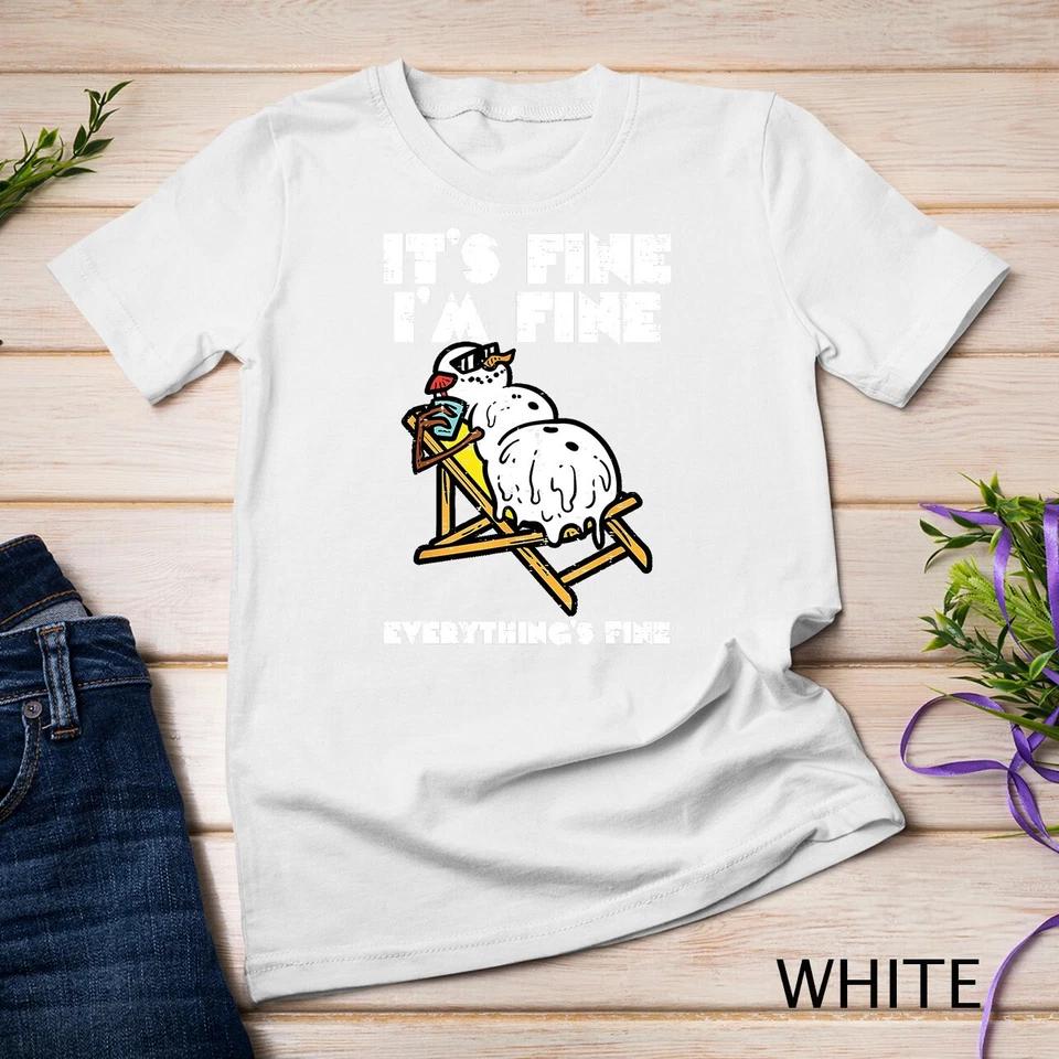 Christmas In July Snowman Melting Fine Funny Men Women Kids Unisex T-shirt 11 4XL