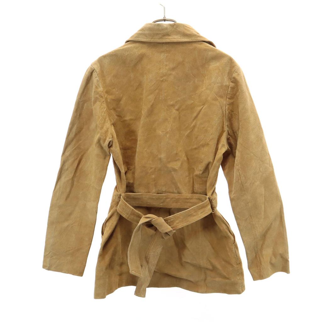70s 80s vintage Suede Jacket Camel Women Used
