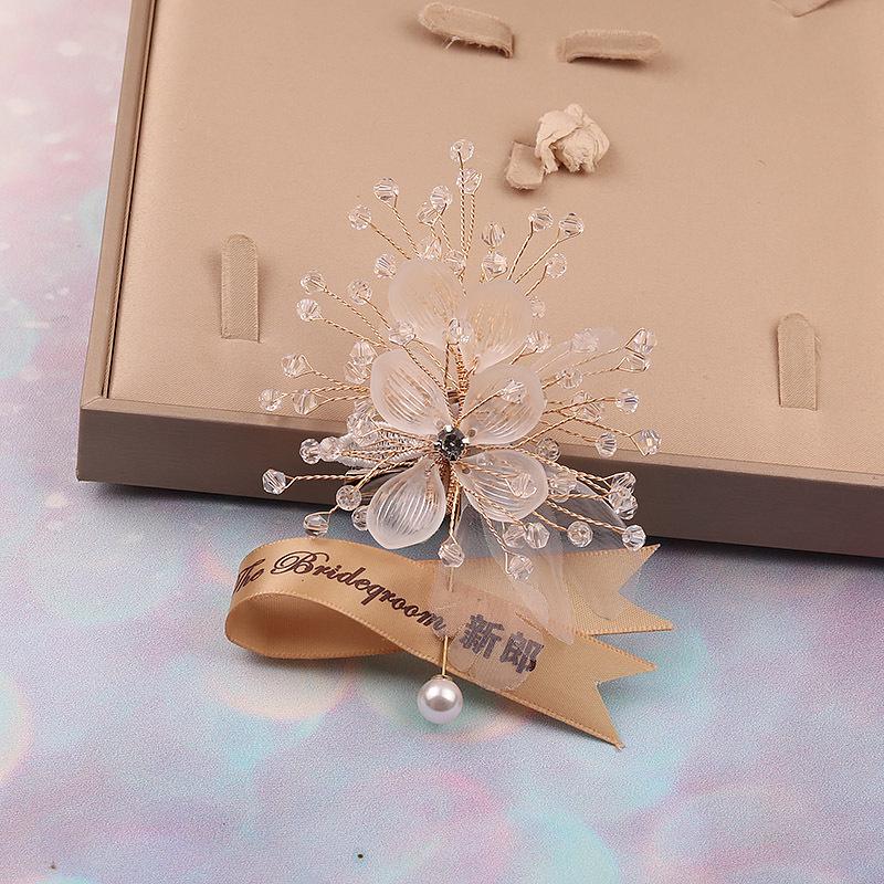 

Корейська естетика Морі стиль бутоньєрка для подружки нареченої: Елегантна квітка на руку в подарунок на весілля