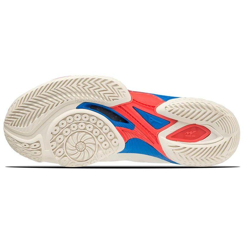 Mizuno Unisex Wave Claw Neo 2 Badminton Shoes White Blue Red 71GA227010