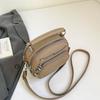 Women Mini Round Leather Handbag Multi Zipper Pockets Top Handle Crossbody Bag Adjustable Strap for Daily Use Ladies' Holiday Gifts