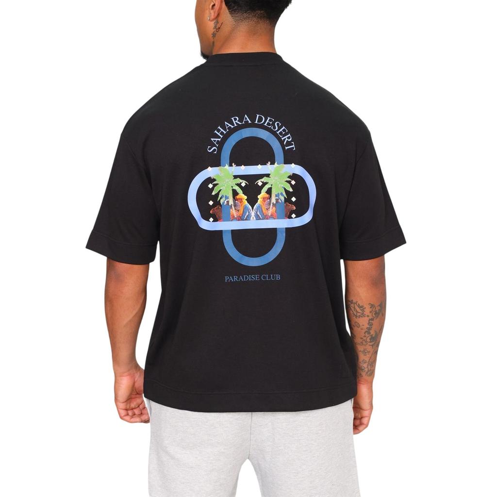 Rose London Mens Sahara Back Print Heavyweight T-Shirt