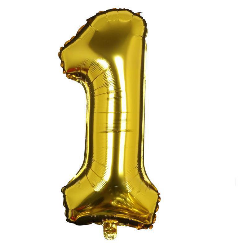 32 Inch Digital Aluminum Film Balloon, Medium Digital Gold Silver Red Black Gradual Change Color Birthday Decoration Wedding Party Balloon