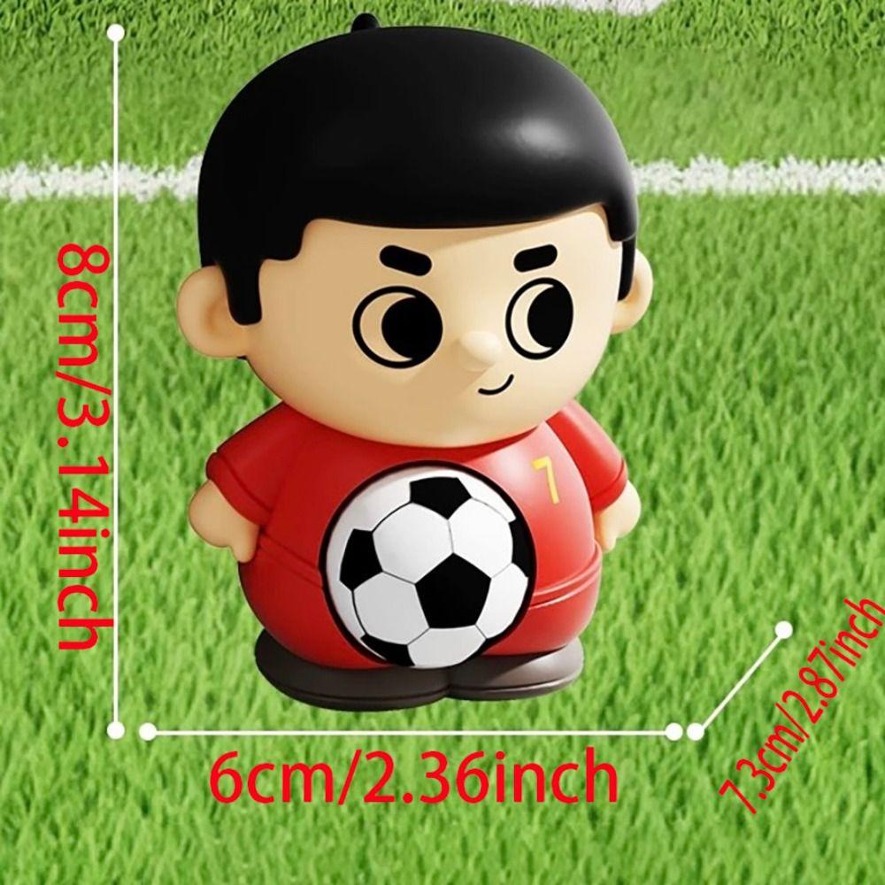 Rebound Football Player Pinch Toy Press Football Squeeze Toy Decompression Toy Backpack Pendant
