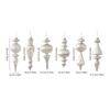 6 Pieces Glass Christmas Tree Ornament Textured Hanging with Suspended Loop Sparkling