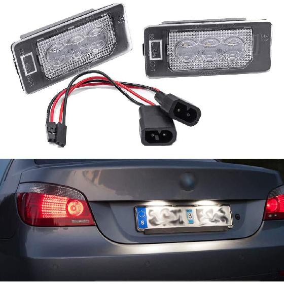 

2Pcs LED License Plate Lights Number Lamp for BMW E82 E46 E92 E93 E39 E60 E61 E84 E70 E71 E72 F22 F30 F32 F33F10 F11 F80 Powered by High Power SMD