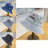 Cute Cherry Embroidery Denim Fisherman Hat Women's Fashion Street Casual Bucket Hat