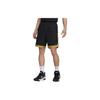 Nike Striped Color Block Loose Fit Straight Leg Basketball Shorts Men Shorts Black Gold FN2652-011