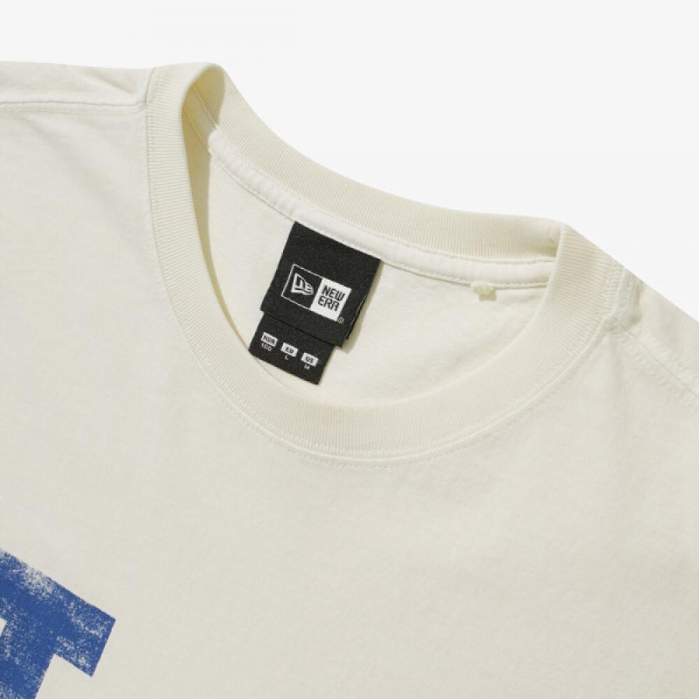 New Era La Dodgers Big Logo PigmenT T shirT Cream