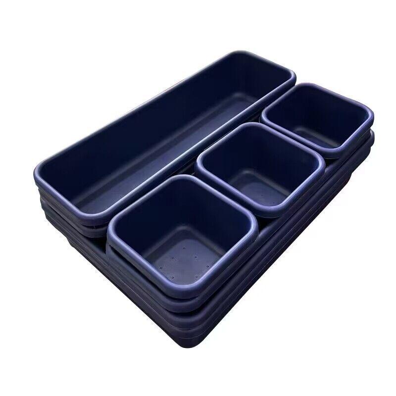 

8 шт., органайзеры для ящиков, бытовой пылезащитный стол, ящик для хранения канцелярских принадлежностей, женский органайзер для макияжа для кухни, аксессуары для ванной комнаты 8 pcs with a set синий