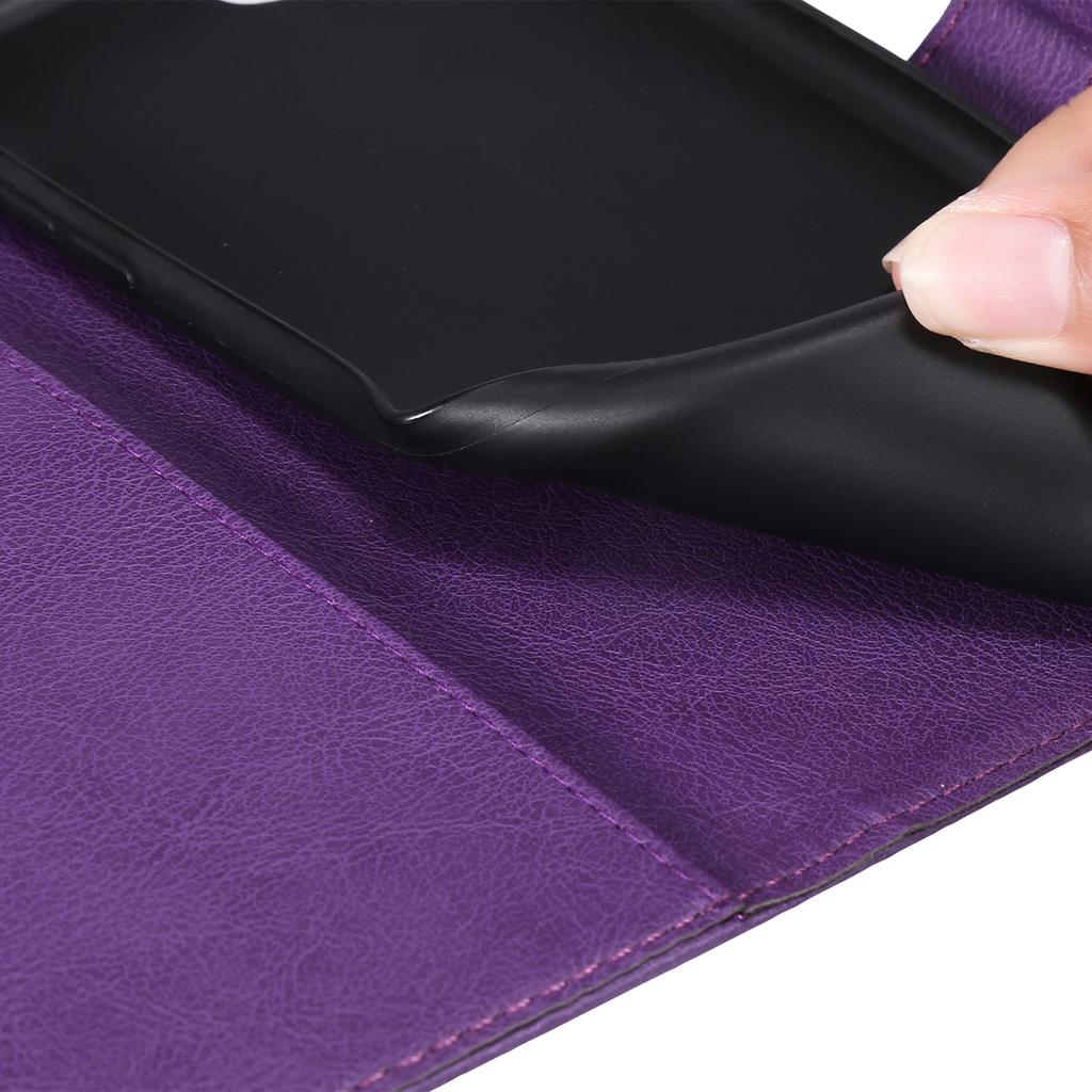 For Oppo Reno12 F 4G Case Solid Color Leather Mobile Cover Wallet Stand with Strap