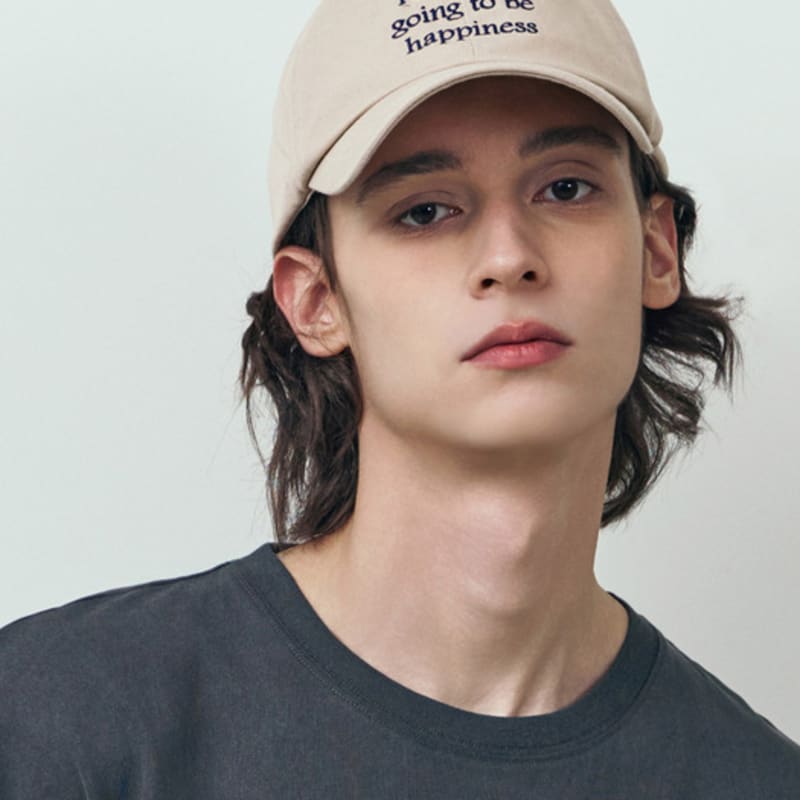 Bananasisters Today Lettering Washed Ball Cap Beige