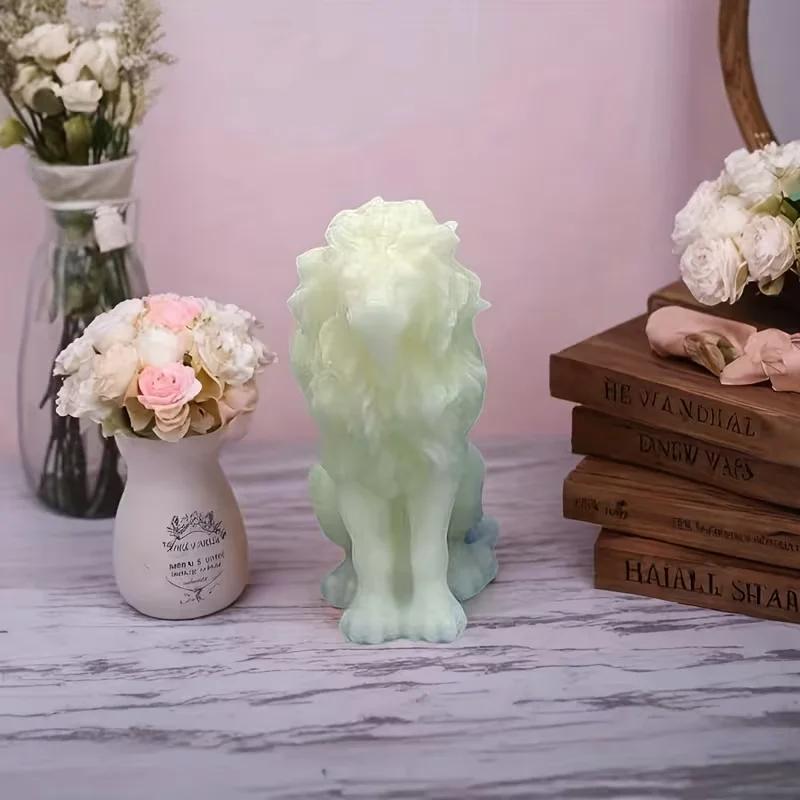 2026 Latest Models Lion King Silicone Mold 3D Sitting Lion Animal for DIY Candle Soap Resin Chocolate Ice Cube Baking Craft Tool