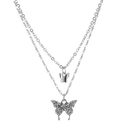 Elegant Butterfly Necklace Jewelry Lovely Butterfly Pendant Necklace Charm Beautiful Stackable Neck Chain Adornment