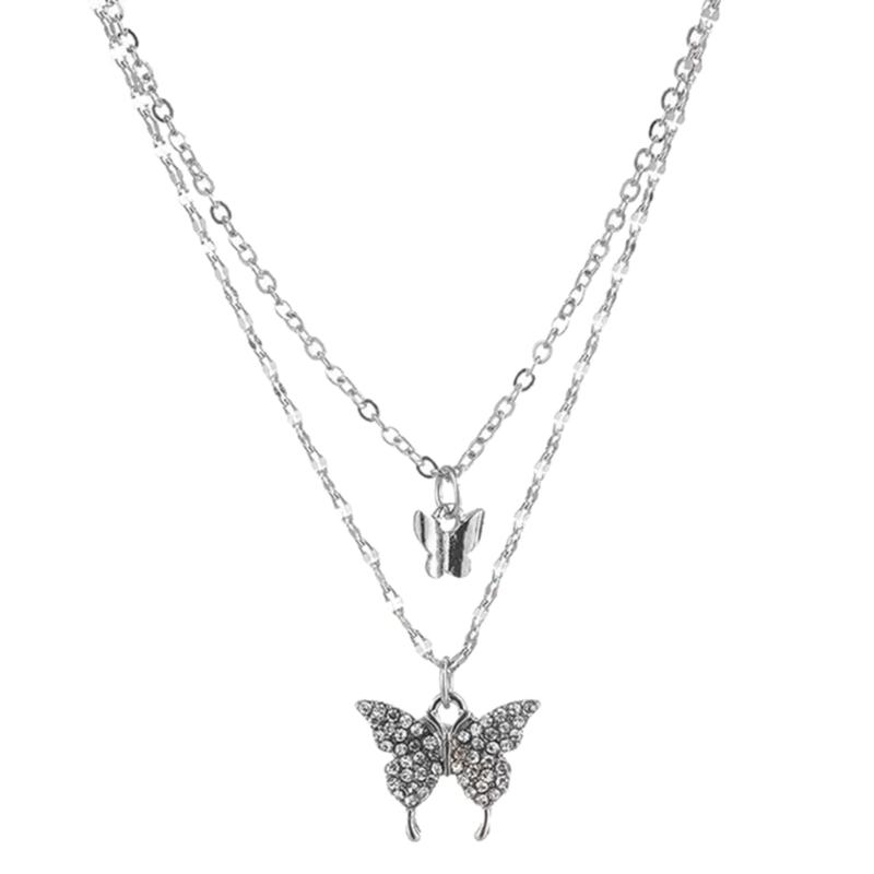 Elegant Butterfly Necklace Jewelry Lovely Butterfly Pendant Necklace Charm Beautiful Stackable Neck Chain Adornment 1
