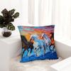 Oil Painting Horse Pillow Case Plush Fabric Soft Pillowcase Double Sided Print Sofa Cushion Cover Throw Pillow Cover