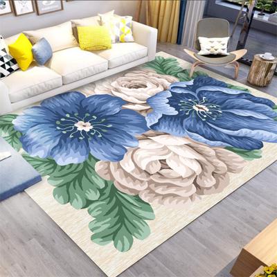 1pc Modern Floral Area Mat Perfect for Living Room, Bedroom or Balcony Decor, Bedroom Decor Modern Floral Rug Durable Area Mat, Floral Area Mat