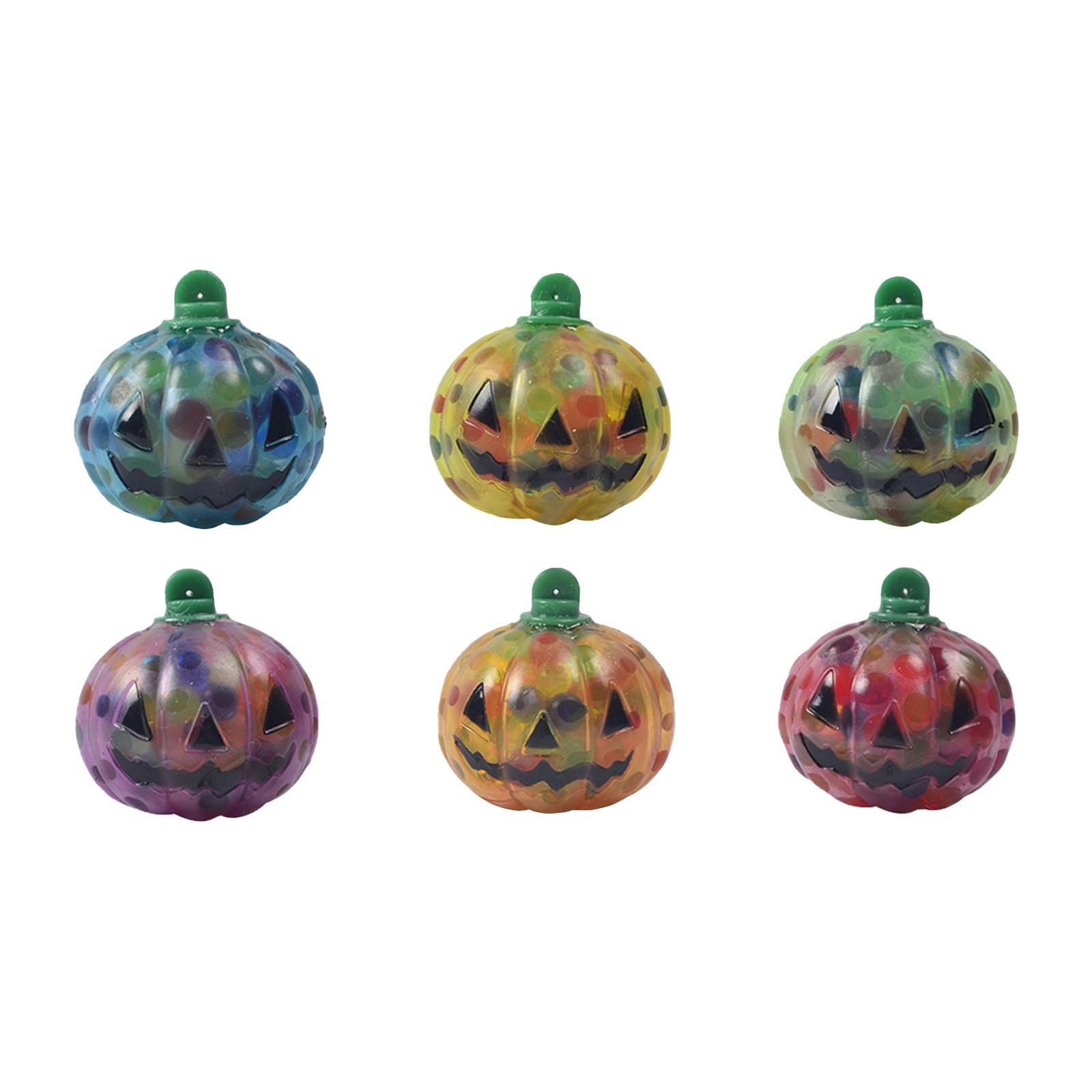 Halloween Pumpkin Shaped Squishy Toy Stress Relief Squeeze Toy Soft PU Foam Sensory Fidget Toy for Kids and Adults Random Color One Size
