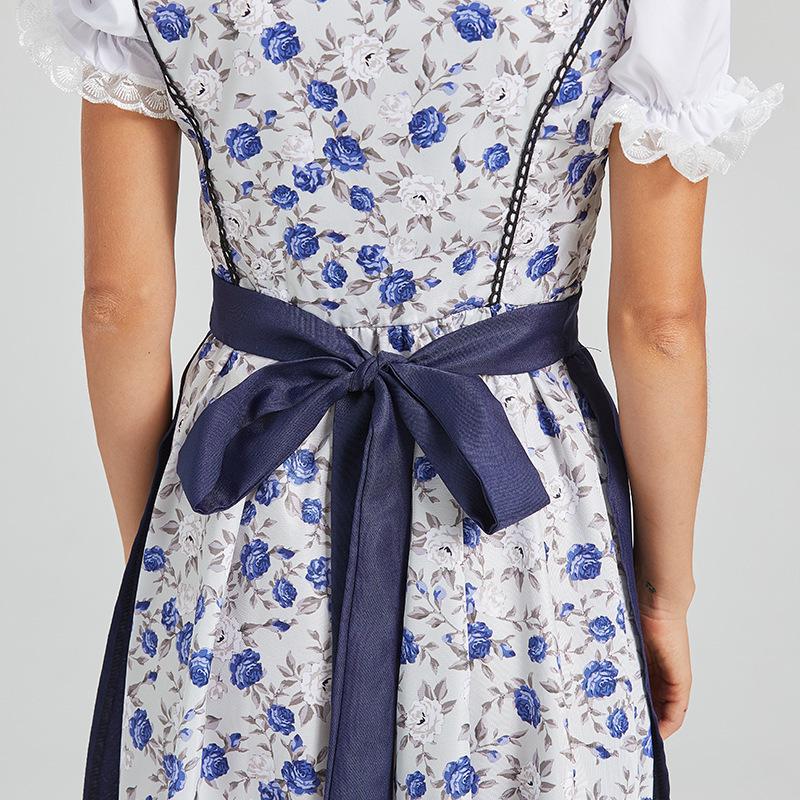 European & American Oktoberfest Costume V-Neck Cosplay Dress In Stock