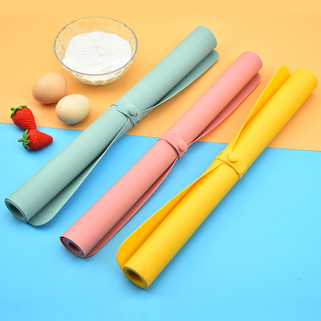 Silicone Pastry Mats Non Slip Rolling Dough Pad Non Stick Thick Heat Resistant Mat Anti Fading for Oven Bread for Home Cooking