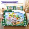 Cartoon Animals Pattern Bedding Quilt Set Quilt Cover Pillowcase Home Decoration Gift (1 * Duvet Cover + 2 * Pillowcase, Without Core)