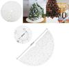 Stunning White Silver Sequin Snowflake Christmas Tree Skirt For Elegant Holiday Decoration