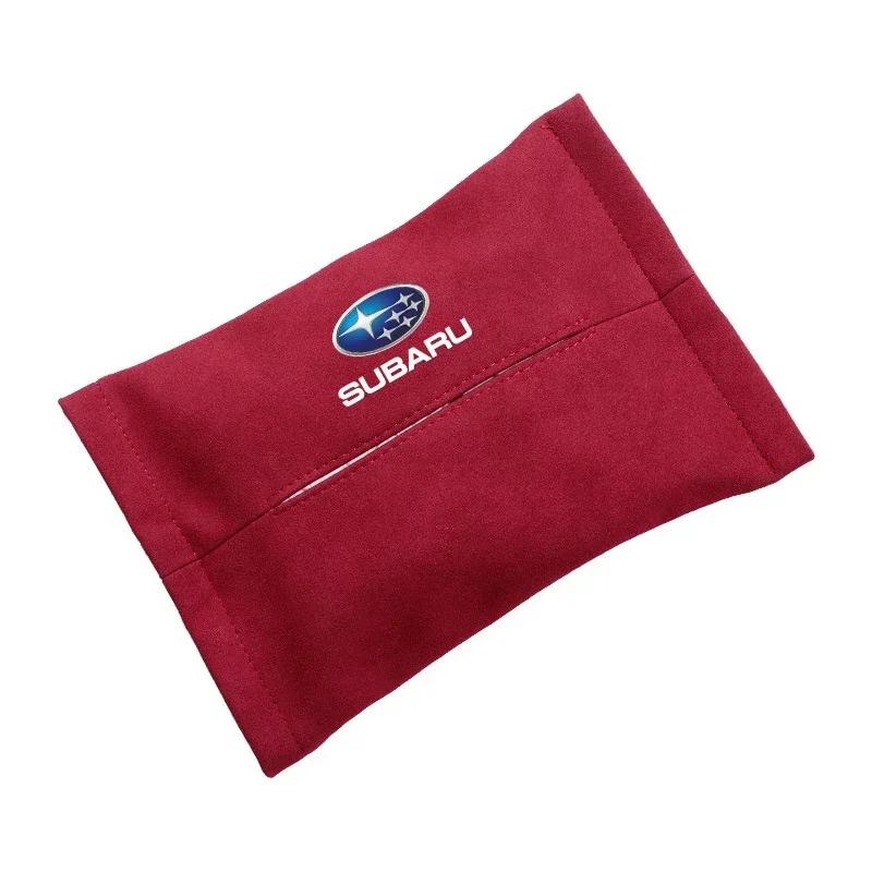 Suede Car Seat Back Hanging Paper Holder Armrest Box Tissue Bag for Subaru XV WRC WRX BRZ FORESTER IMPREZA LEGACY OUTBACK STI ysi8