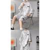 Men's Tie-dye 2PCS Outfit Summer Casual Loose Short Sleeve T-shirt + Shorts Set Streetwear
