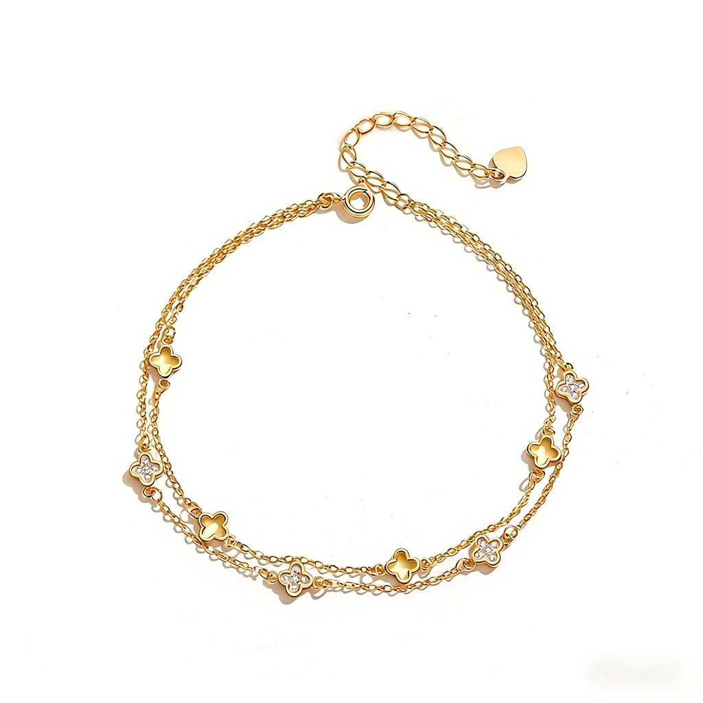 Four-leaf Clover Bracelet Women's European and American Fashion Simple Style Jewelry