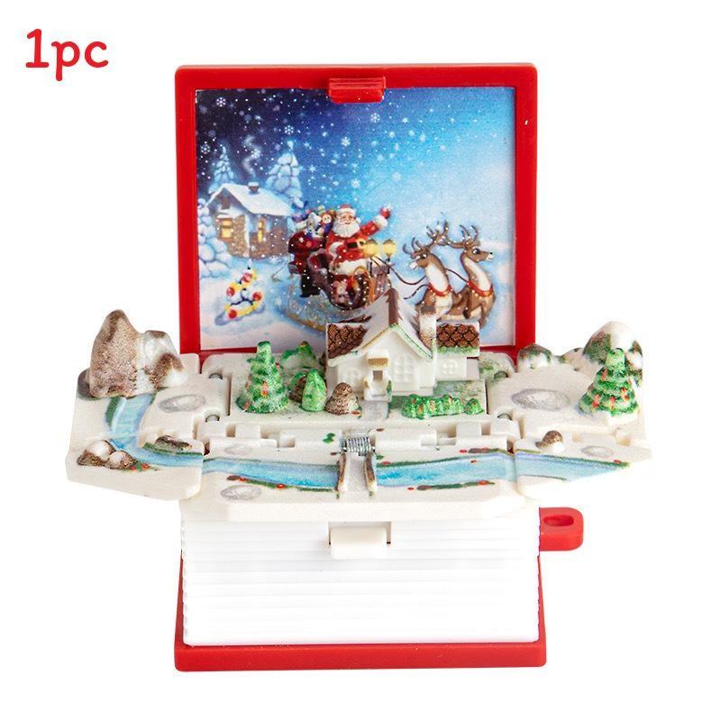 3d Pop Up Puzzle Book Keychain With Fortress Scene For Stress Relief And Creative Gift