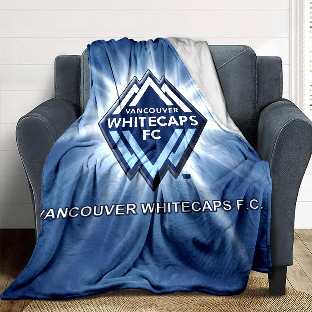 Vancouver Whitecaps FC Print Flannel Blanket High Quality Warm Comfortable Cover for All Seasons Perfect for Gifts Home Decor