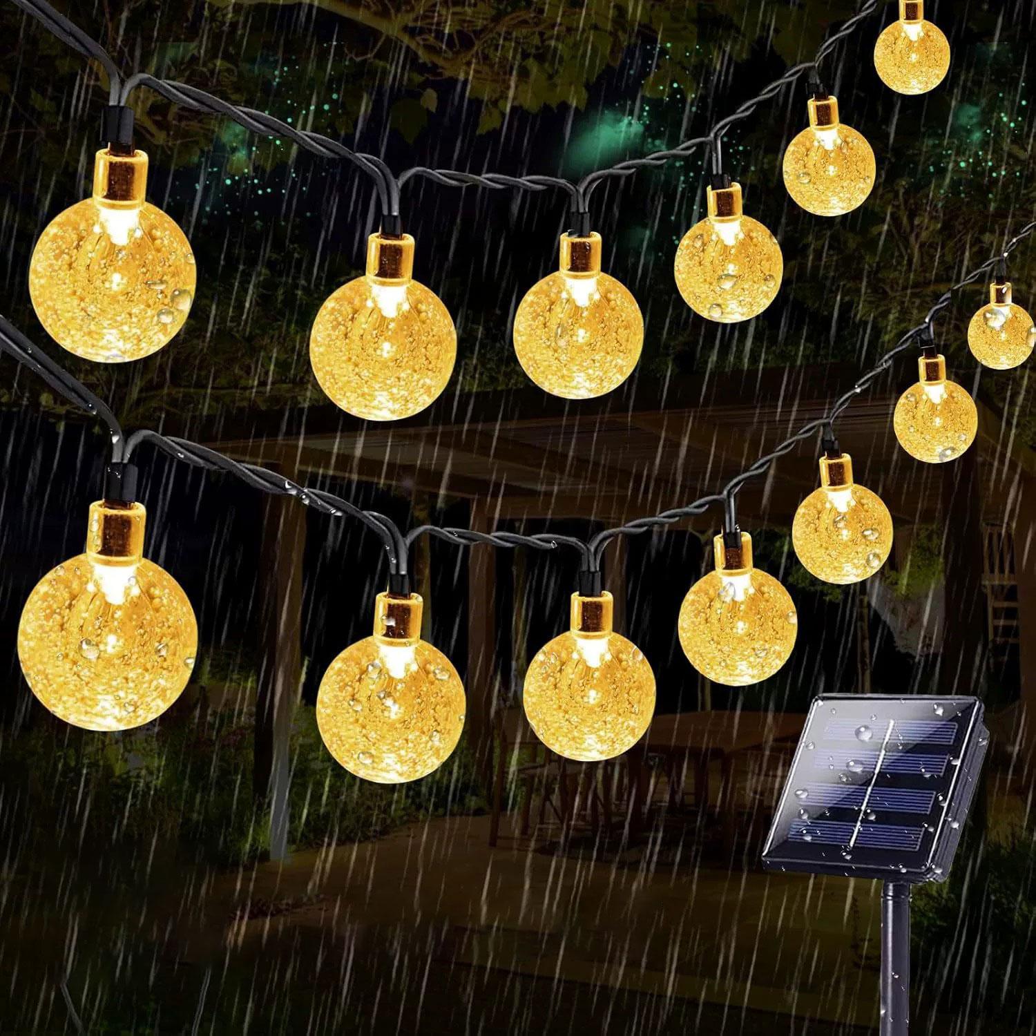 

Уличный солнечный светильник LED Пузырьковый шар Гирлянда феи Кемпинг Сад Лето Свадебная вечеринка Украшение дома Балкон Солнечная гирлянда 5M 20LEDs