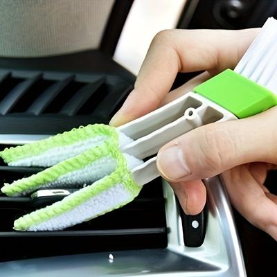 1pc Plastic Car Brush Cleaning Tool, Auto Air Conditioner Vent Blinds Cleaner