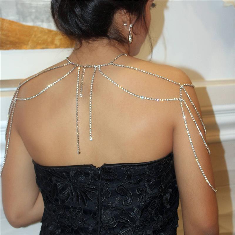 Fashion New Bridal Rhinestone Shoulder Chain European And American Wedding Dress Body Chain Accessories Body Chain