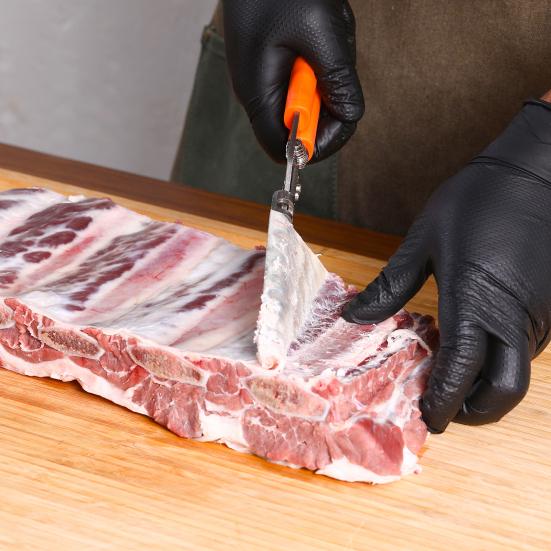 Nástroj na odstraňování blány z žeber Nerezová sada pro přípravu BBQ žeber s ergonomickou rukojetí Kuchyňské pomůcky pro nadšence a šéfkuchaře