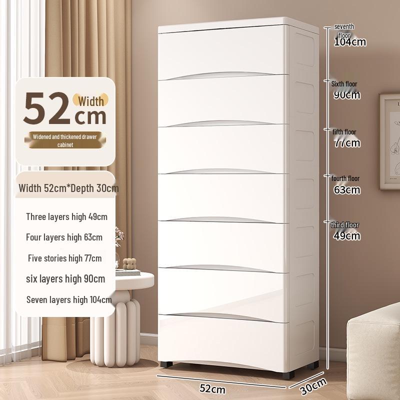 Five-Drawer Plastic Storage Cabinet for Household Organization